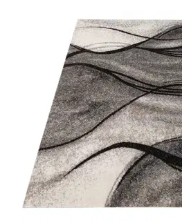 Moderní koberce Moderní šedý koberec s abstraktním motivem Šířka: 60 cm | Délka: 100 cm