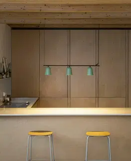 Moderní závěsná svítidla FARO STUDIO Lineal lineární závěsné svítidlo, zelená