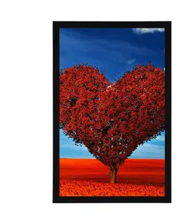 Láska Plakát nádherný strom ve tvaru srdce