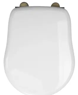 WC sedátka KERASAN RETRO WC sedátko, bílá/bronz 109301