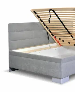 s úložným prostorem Čalouněná postel Niobe s bočním čelem a úložným prostorem, 140x200 cm