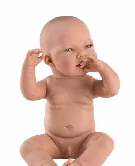 Hračky panenky LLORENS - 84301 NEW BORN CHLAPEK - realistické miminko s celovinylovým tělem - 43 cm