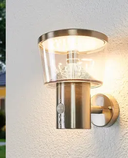 Venkovní nástěnná svítidla s čidlem pohybu Lindby Venkovní nástěnné svítidlo se senzorem Antje s LED