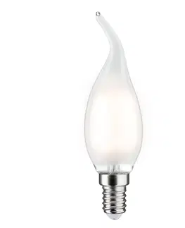 Stmívatelné LED žárovky Paulmann LED svíčka E14 4,8W 2 700K poryv větru saténová