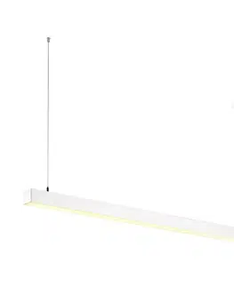 LED lustry a závěsná svítidla SLV BIG WHITE Q-LINE DALI SINGLE LED závěsné svítidlo, stmívatelné, 1 500 mm, bílé 1001310