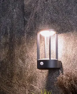Venkovní nástěnná svítidla s čidlem pohybu Deko-Light Senzorové venkovní nástěnné svítidlo Albaldah, LED, tmavě šedé