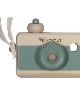 Hračky KINDSGUT - Dřevěný fotoaparát mintový