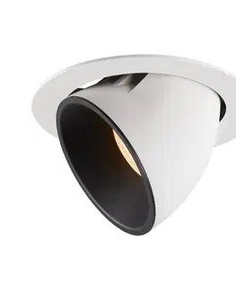 LED podhledová svítidla SLV BIG WHITE NUMINOS GIMBLE XL zápustné stropní svítidlo bílé/černé 2700 K 55° 1006044