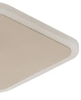 Stropní svítidla EGLO LED stropní svítidlo Gafares s dálkovým ovládáním hranaté zlaté barvy