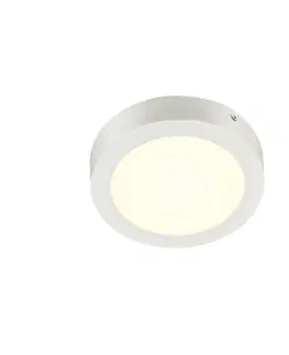 Klasická nástěnná svítidla SLV BIG WHITE SENSER 18 CW vnitřní LED nástěnné a stropní přisazené svítidlo kulaté bílé, 4000 K 1004701