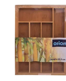 Odkapávače nádobí Orion Bambusový rozkládací příborník
