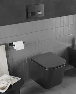 Koupelna MEXEN/S Sada pro skrytou instalaci bidetu Felix B s bidetem Teo,  černá mat 69935855185