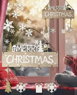 Vánoční ozdoby Tutumi Vánoční závěsná ozdoba MERRY CHRISTMAS 20 cm dřevěná
