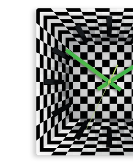 Hodiny ModernClock Nástěnné hodiny Ilusion černo-bílé
