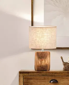 Stolní lampy FISCHER & HONSEL Textilní stolní lampa Malik