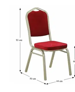 Židle Stohovatelná židle ZINA 2 NEW Tempo Kondela Bordó