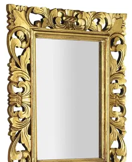 Koupelnová zrcadla SAPHO SAMBLUNG zrcadlo ve vyřezávaném rámu 60x80cm, zlatá IN121