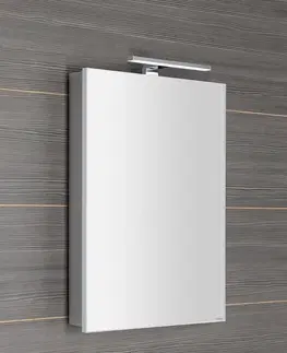 Koupelnová zrcadla SAPHO GRETA galerka s LED osvětlením, 50x70x14cm, bílá mat GT050-0031