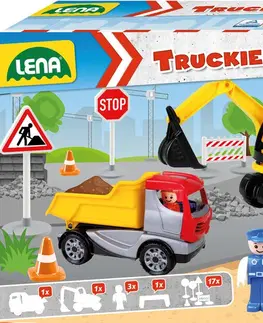 Hračky LENA - Truckies Set stavba, okrasný kartón