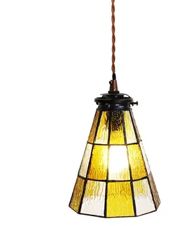 Svítidla Závěsná Tiffany lampa Chessboa - Ø 15*115 cm E14/max 1*25W Clayre & Eef 5LL-6199