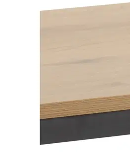 Jídelní stoly Dkton Jídelní stůl Naja 180 cm dub - černý