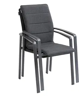 Zahradní židle a křesla Hliníkové křeslo CAPRI (antracit)
