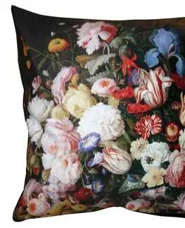 Dekorační polštáře Květinový povlak na polštář se sametovým povrchem Manon - 45*45 cm Clayre & Eef KT021.217