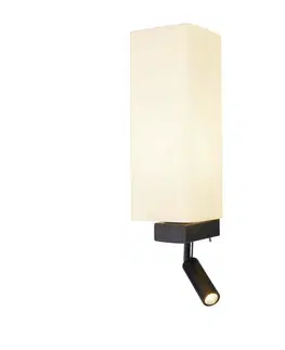 LED nástěnná svítidla SLV BIG WHITE QUADRASS SPOT Indoor, nástěnné svítidlo s LED Spotem a objímkou E27, černé 1003428
