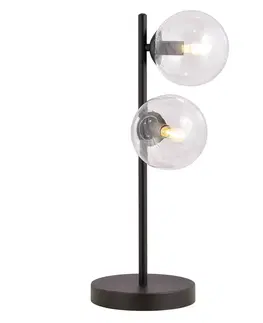 Stolní lampy EMIBIG LIGHTING Stolní lampa Rossi dvoudílná černá/transparentní