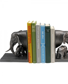 Sošky slonů KARE Design Zarážka na knihy Elephant Family (set 2 kusů)