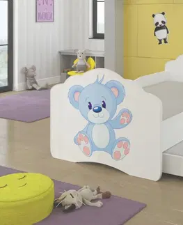 Postele ArtAdrk Dětská postel CASIMO II | s přistýlkou Provedení: Modrý medvídek