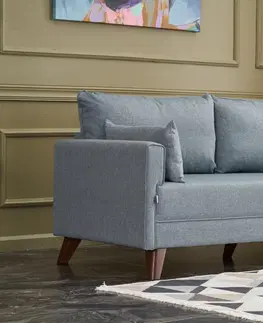 Pohovky a gauče Pohovka BELLA SOFT dvoumístná modrá