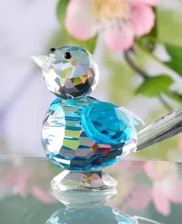 Dekorační figurky Křišťálový ptáček "Modrá sýkorka"