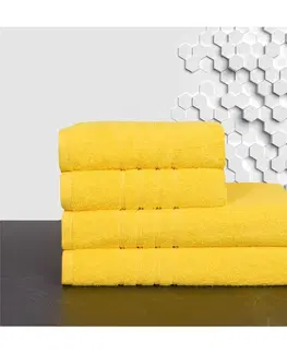Ručníky Bavlněný ručník a osuška, Finer žlutý 50 x 95 cm