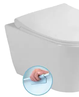 Záchody SAPHO AVVA SHORT závěsná WC mísa, Rimless, 35,5x49cm, bílá 200114