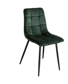 Jídelní židle Jídelní židle BERGEN zelený samet