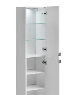 Koupelnový nábytek Comad Koupelnová závěsná skříňka vysoká Leonardo 80-00-B 2D bílá