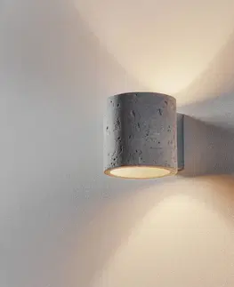 Nástěnná svítidla SOLLUX LIGHTING Nástěnné světlo Ara jako válec z betonu