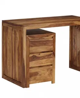 Pracovní stoly Psací stůl se šuplíky 110x55 cm masivní dřevo Dekorhome
