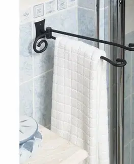 Koupelnový nábytek METAFORM CC021 Rebecca držák ručníků dvojitý otočný, 30 cm, černá