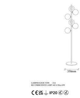 Svítidla Sofahouse 28526 Designová stojanová lampa Daleyza 163 cm vintage