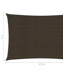 Stínící textilie Stínící plachta obdélníková HDPE 2 x 4,5 m Dekorhome Tmavě zelená