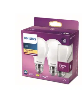 LED žárovky Philips Philips LED žárovka E27 10,5W 2 700K opál 2ks