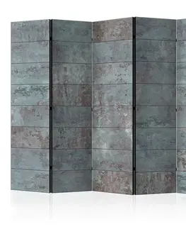 Paravány Paraván Turquoise Concrete Dekorhome 225x172 cm (5-dílný)