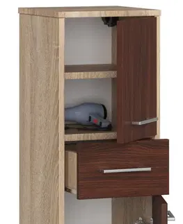 Koupelnový nábytek Ak furniture Koupelnová skříňka Fin sonoma/venge