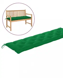Záhradné sedáky Voděodolná poduška na zahradní lavici 180 cm Dekorhome Světle zelená
