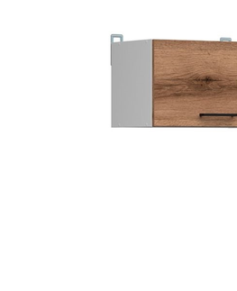 Kuchyňské linky JAMISON, skříňka nad digestoř 50 cm, bílá/dub delano tmavý