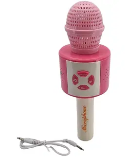 Hračky LAMPS - Mikrofon růžový s efekty 24cm