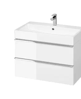 Koupelnový nábytek CERSANIT Umyvadlová skříňka VIRGO 80 bílá s chromovými úchyty S522-024