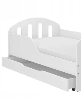 Dětské postele Dětská postel SMILE se šuplíkem 160 x 80 cm bílá